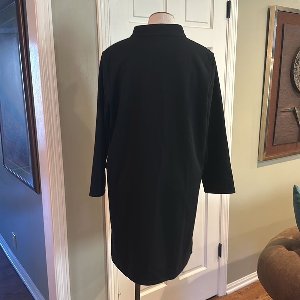 NWT Tuckernuck Sz Large Black Microsuede Velvet (?) long sleeve Clifton Dress - Picture 6 of 7